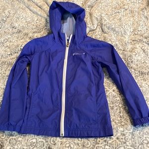 Columbia blue rain coat. XS.